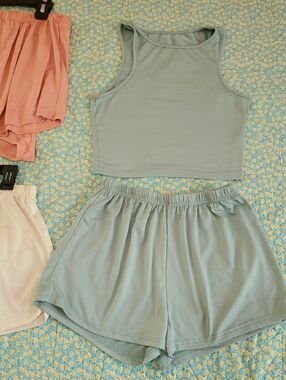 Cute Sage Green PJ Set Sz Sm